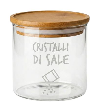 Barattolo in vetro con scritta spiritosa