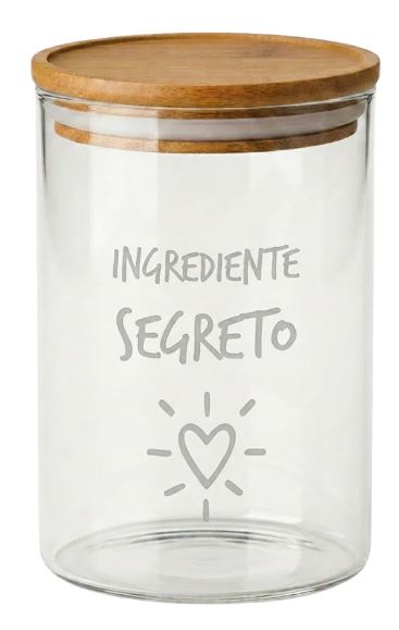 Barattolo in vetro con scritta spiritosa