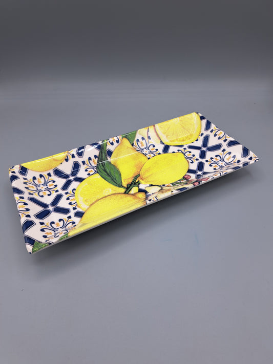 Vassoio ceramica rettangolare bv